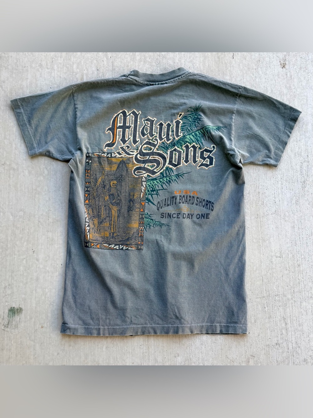 Vintage Maui And Son T Shirt 90s Single Stitch USA Surfer